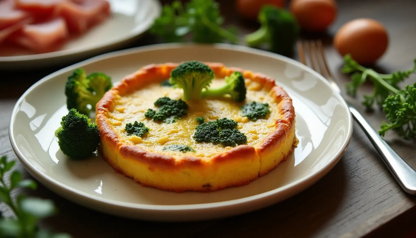 Un clafoutis dorato e goloso: l'insolita combinazione di broccoli e prosciutto che sorprende in cucina