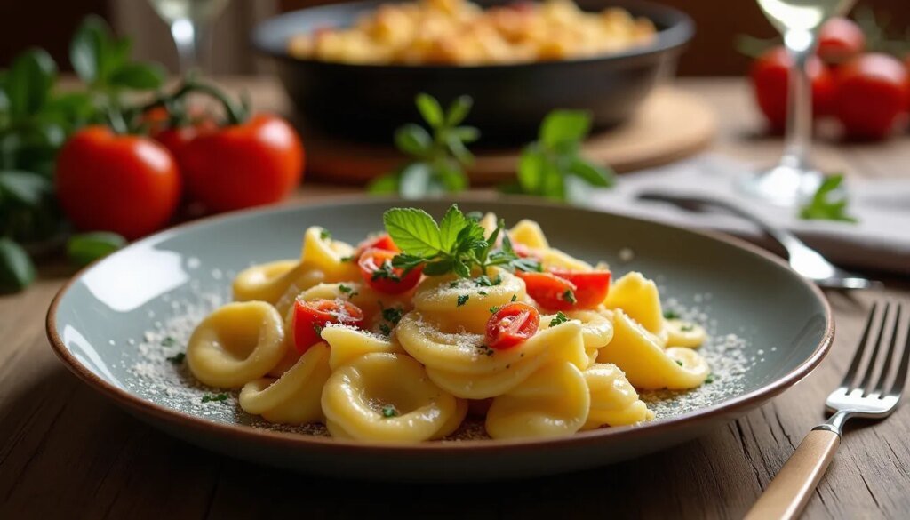 Un gratin di tortellini al blu e noci che conquista il freddo in soli 15 minuti